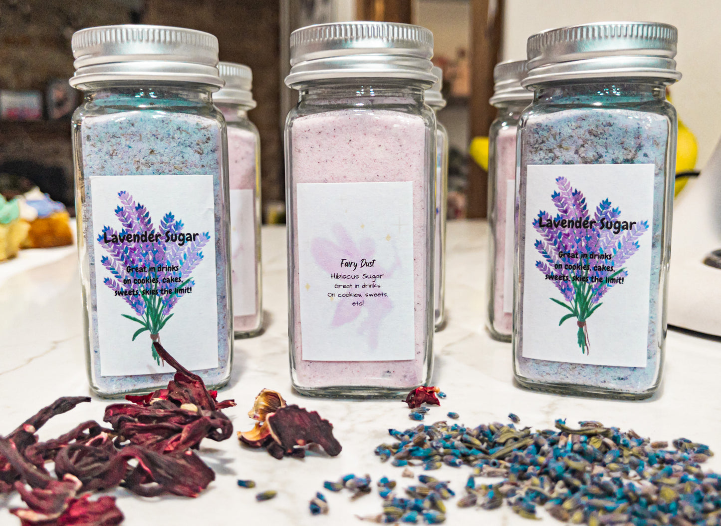 Lavender or Hibiscus Sugar