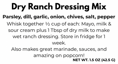 Dry Ranch Dressing Mix