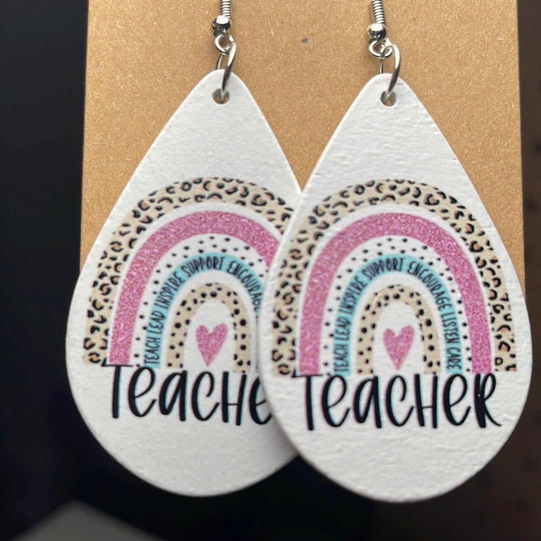 White with teacher rainbow/**sale price**