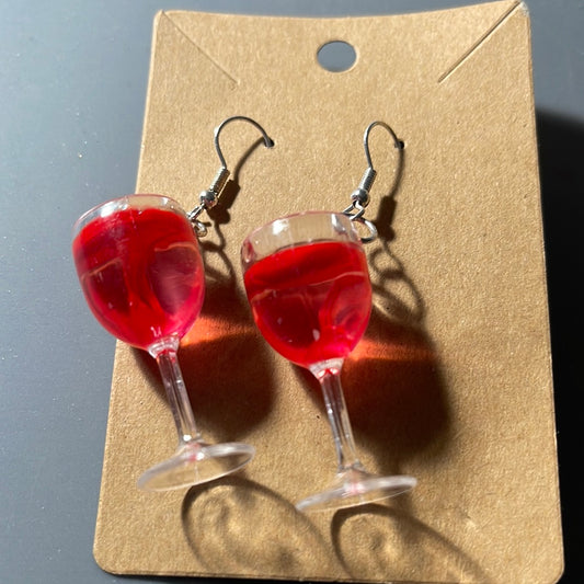 Red wine earrings/**sale price**