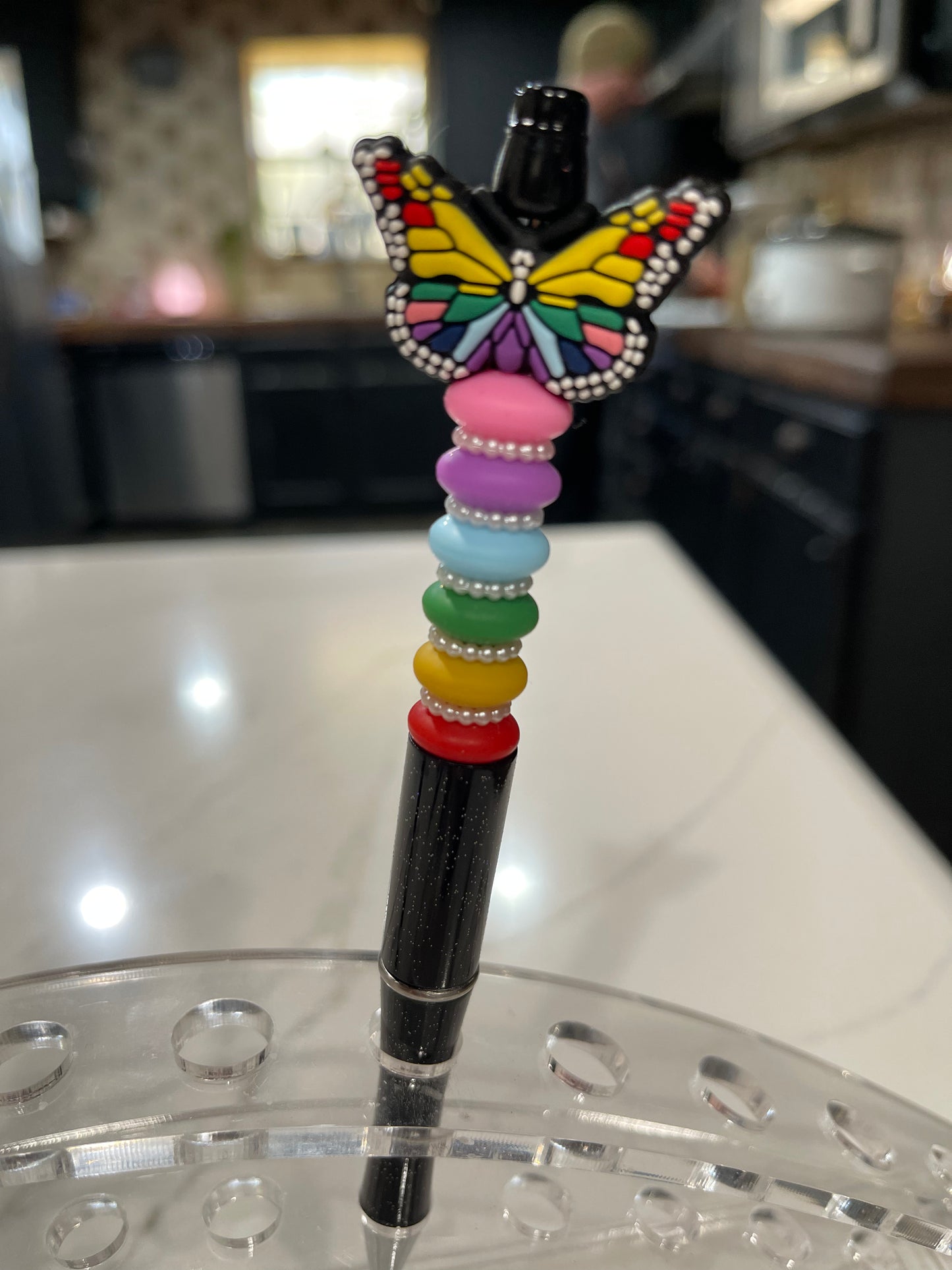 Rainbow butterfly pen