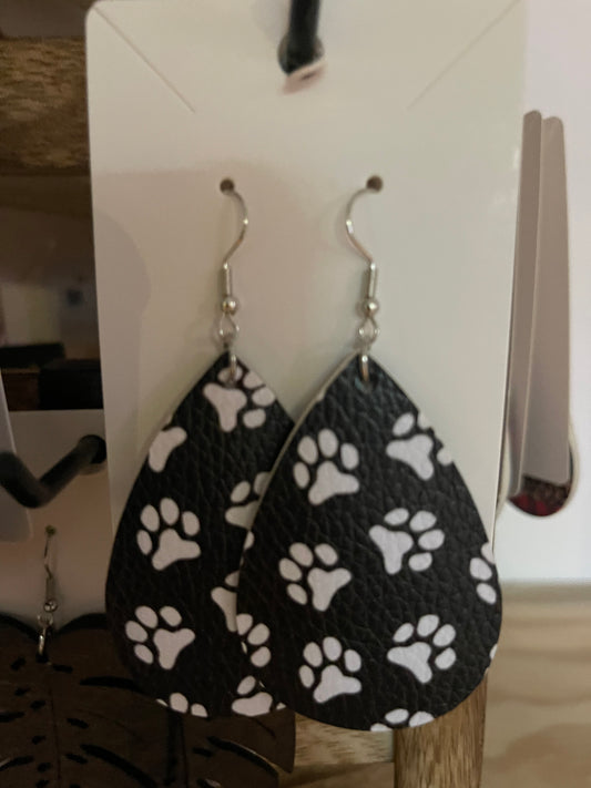 Black/white paw print/**sale price!**