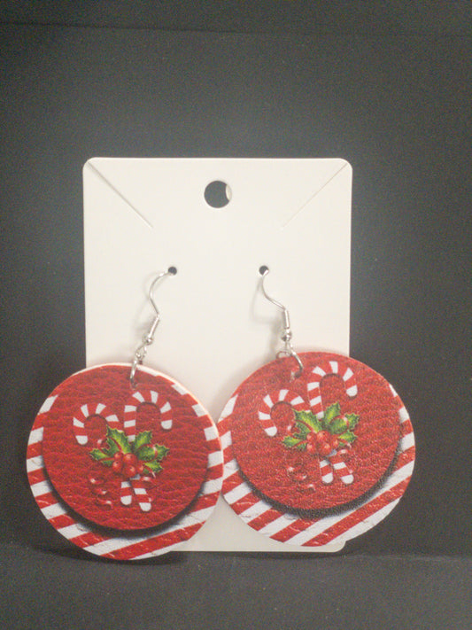 Candy cane earrings