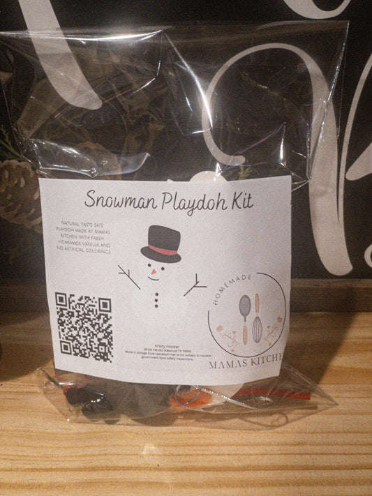 Snowman playdoh kit