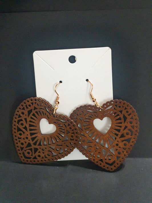 Large wood hearts