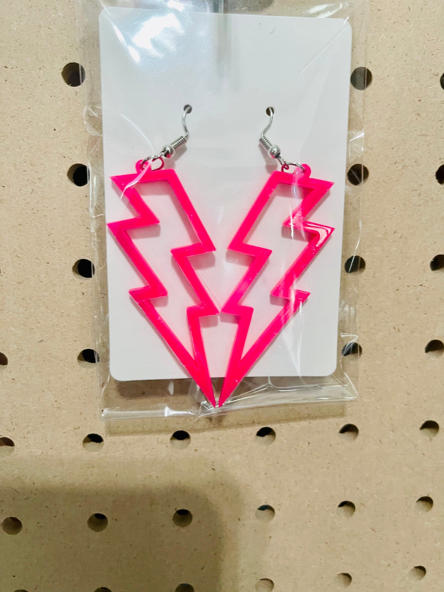 Hot pink lightning bolts